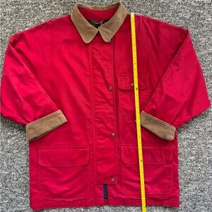 Vintage Barn Chore Jacket Charter Club with Brown Corduroy Collar L 100% cotton